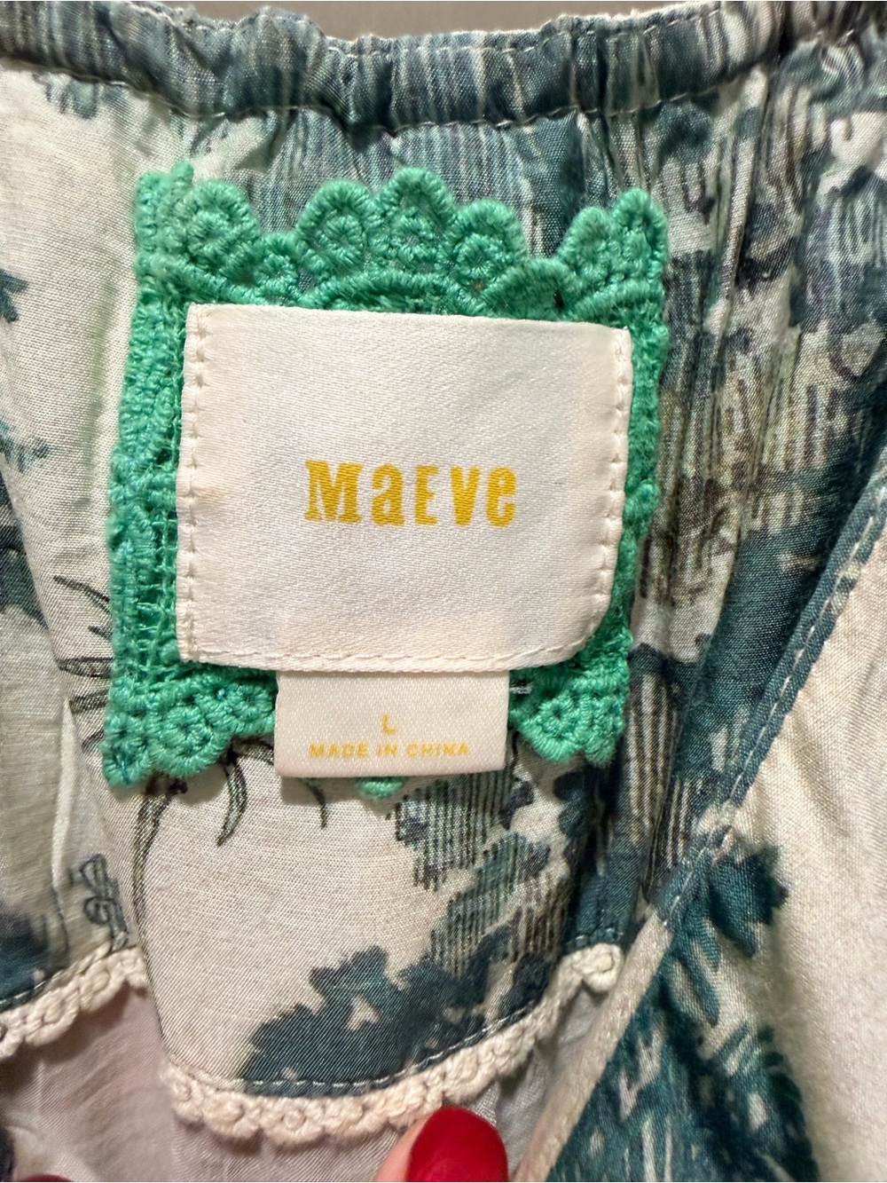 Maeve Anthropologie Mixed Print Toile Floral Slip Midi Dress Green Multi L - Picture 8 of 11